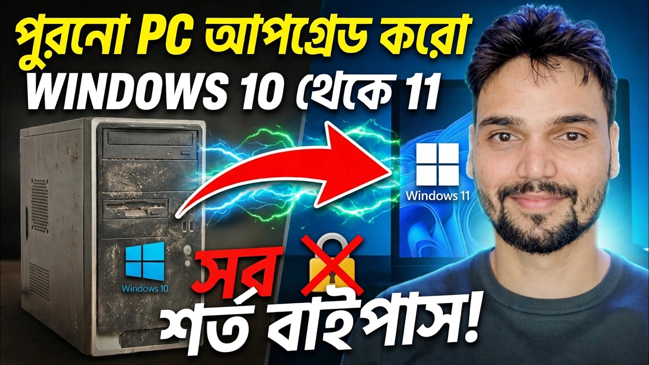 এক ক্লিকে Windows 10 তে Windows 11 আপগ্রেড করুন 🔥 TPM এবং প্রয়োজনীয়তা বাইপাস