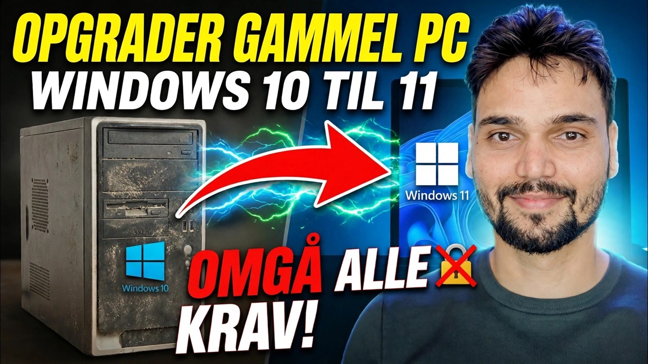 Opgrader Windows 10 til Windows 11 med et enkelt klik 🔥 TPM & Requirements Bypass