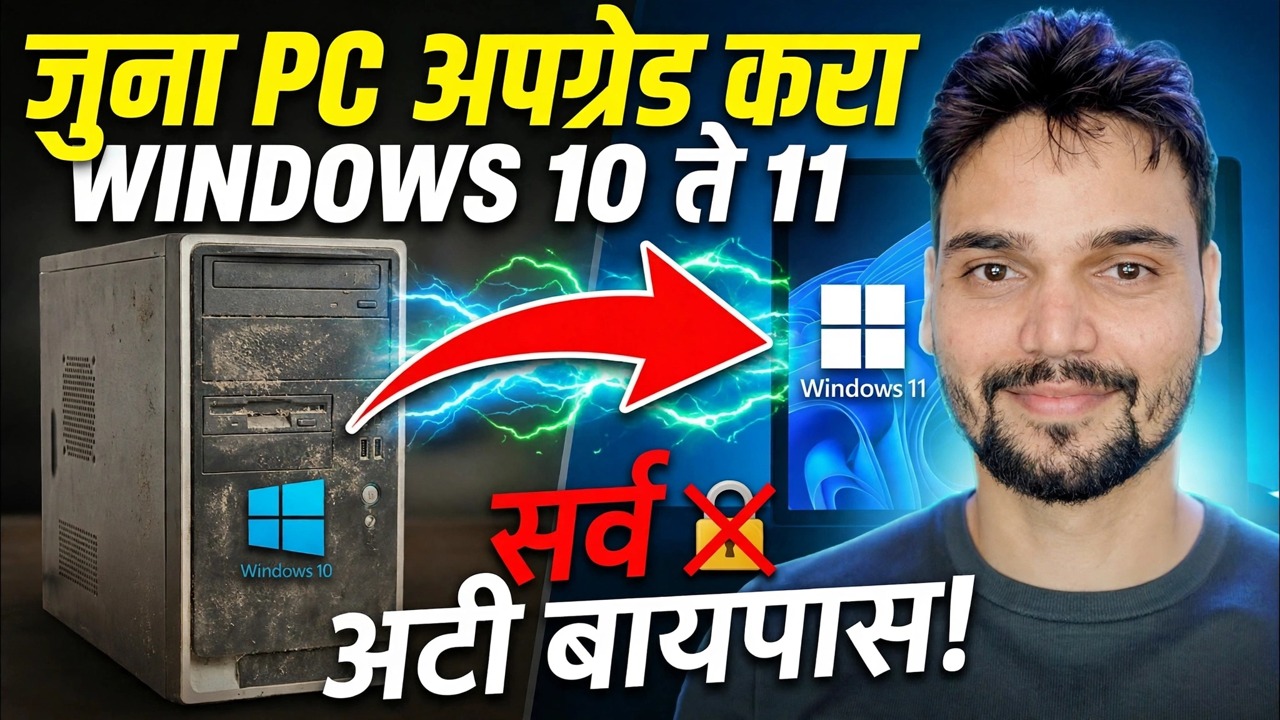 Windows 10 ला Windows 11 वर एका क्लिकमध्ये अपग्रेड करा 🔥 TPM आणि आवश्यकता बायपास