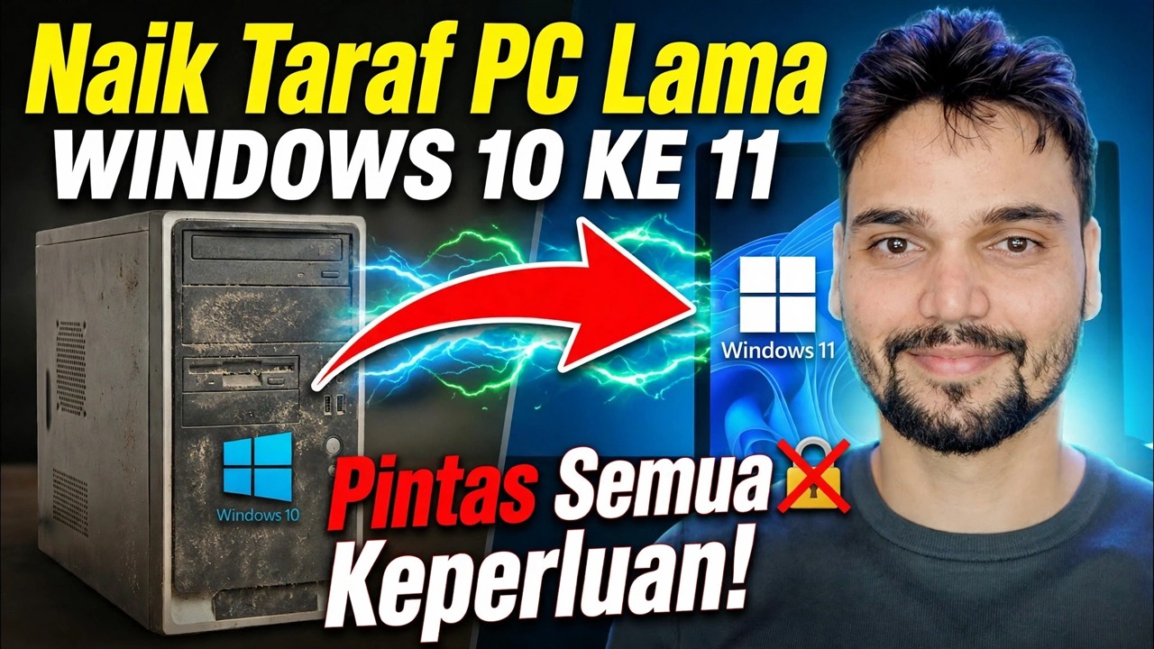 Naik taraf Windows 10 kepada Windows 11 dalam Satu Klik 🔥 TPM & Pintasan Keperluan