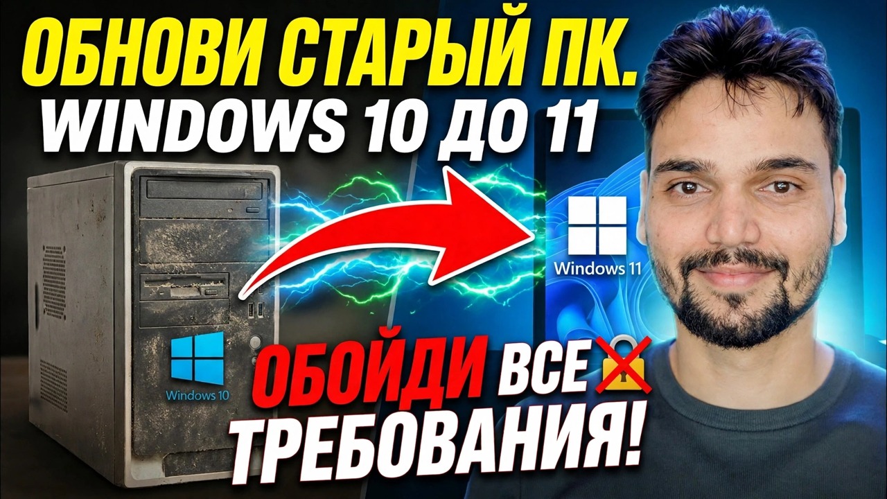 Обновите Windows 10 до Windows 11 в один клик 🔥 TPM и обход требований