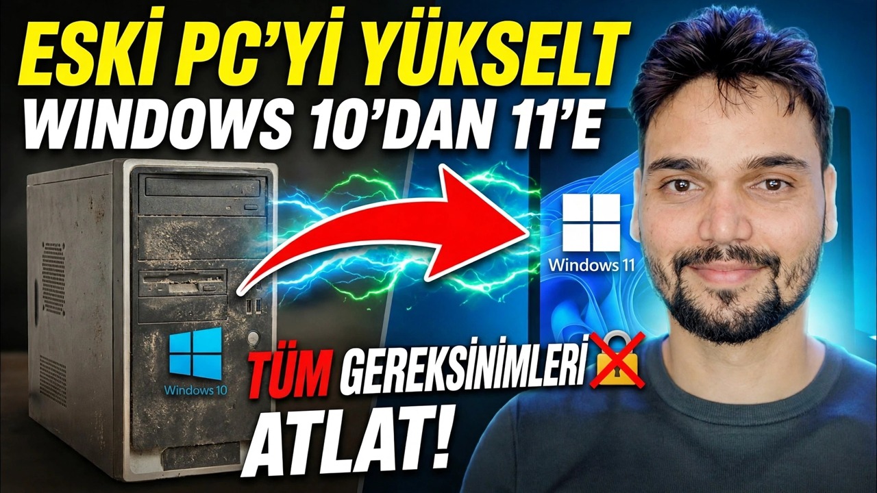 Tek Tıklamayla Windows 10'u Windows 11'e yükseltin 🔥 TPM ve Gereksinimleri Atlayın