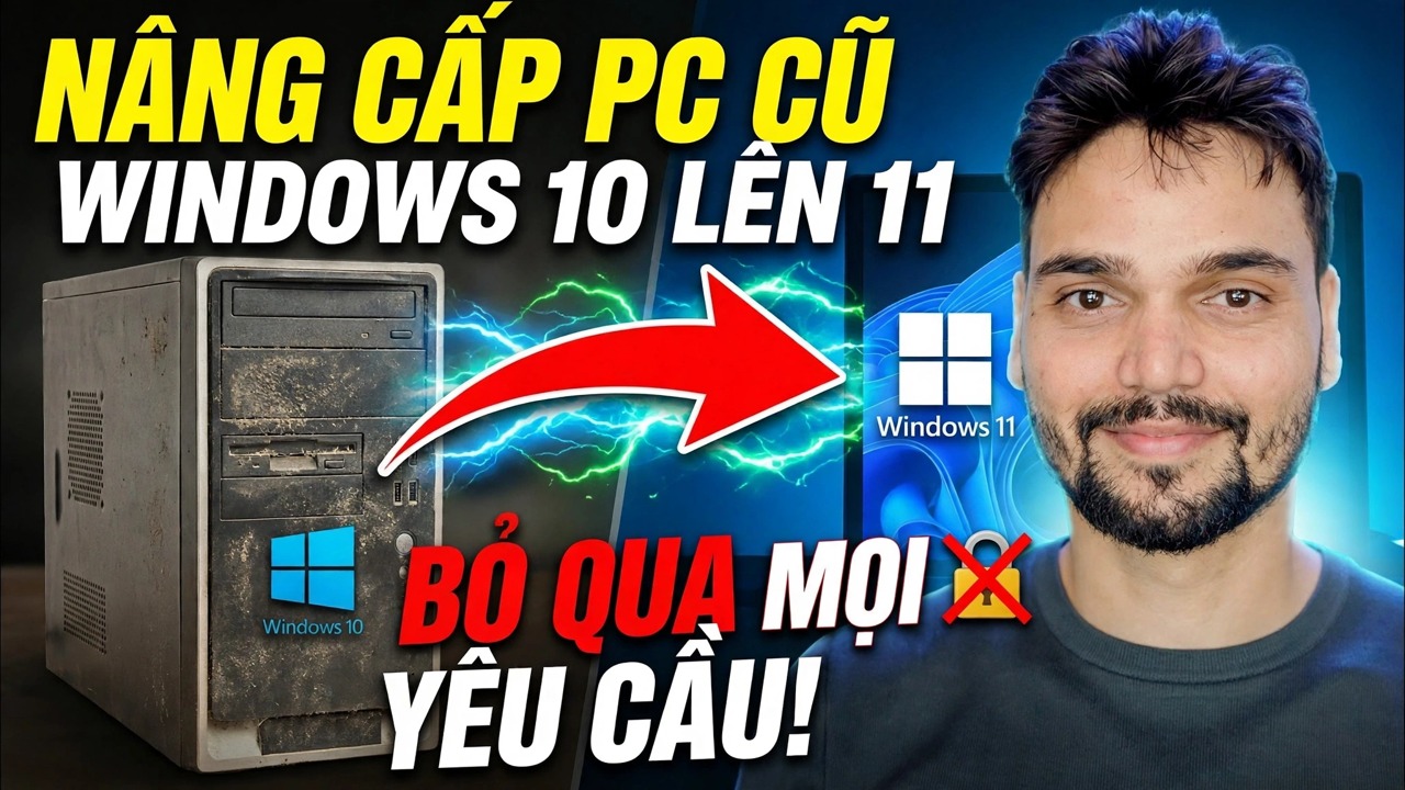 Nâng cấp Windows 10 lên Windows 11 chỉ bằng một cú nhấp chuột 🔥 TPM & Bỏ qua yêu cầu