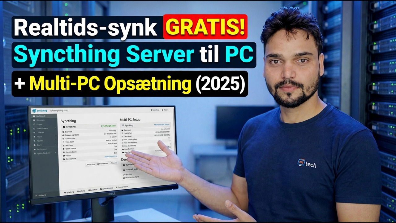 Syncthing Server Setup - Gratis realtidssynkronisering