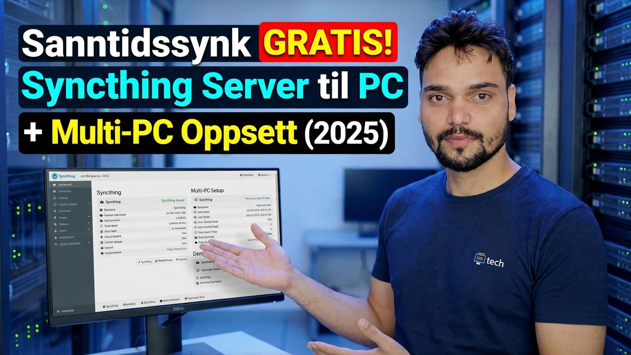 Syncthing Server Setup - Gratis sanntidssynkronisering