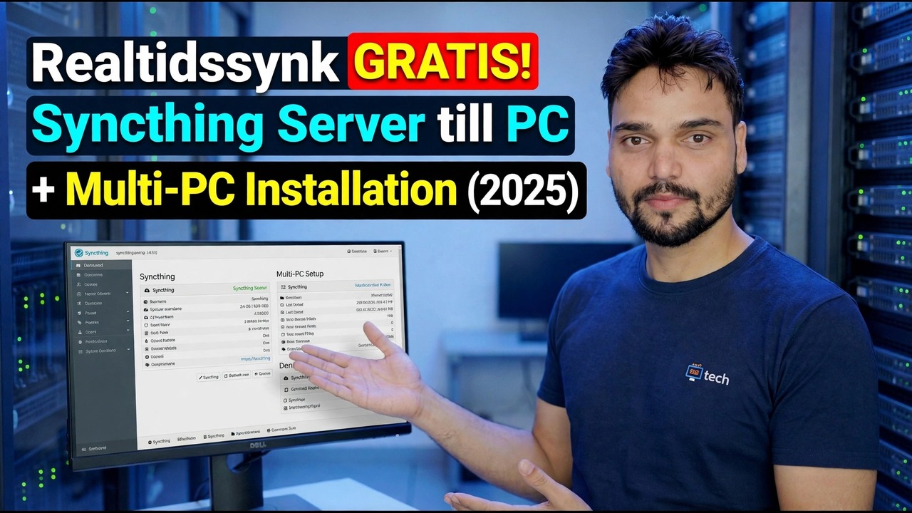 Syncthing Server Setup - Gratis realtidssynkronisering