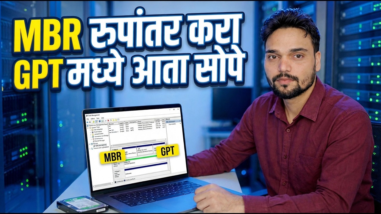 SSD MBR मध्ये अडकले? एका कमांडमध्ये GPT मध्ये रूपांतरित करा