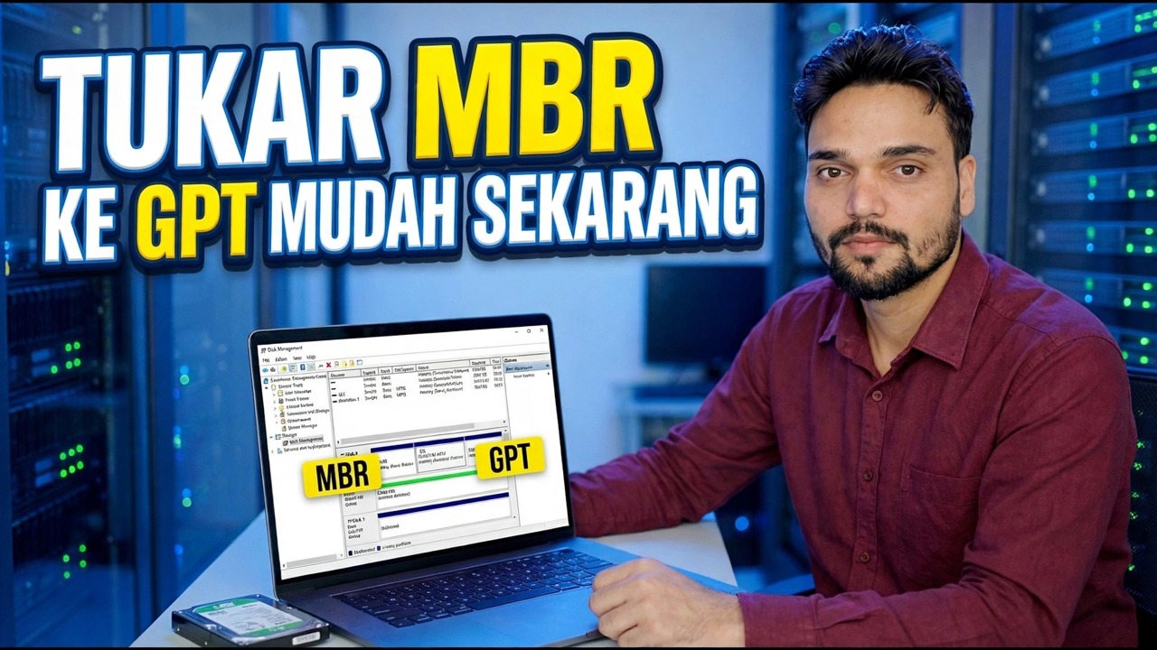 SSD Terperangkap dalam MBR? Tukar kepada GPT dalam Satu Perintah