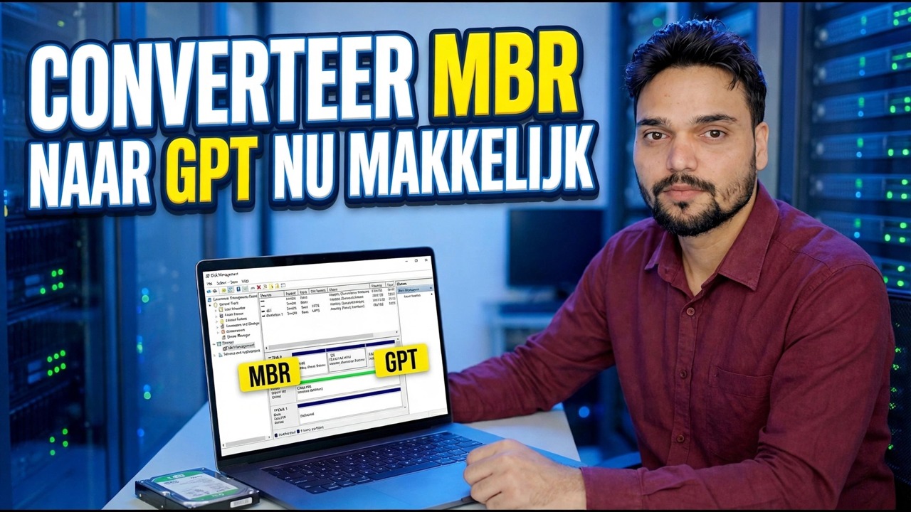 SSD vast in MBR? Converteer naar GPT in één opdracht