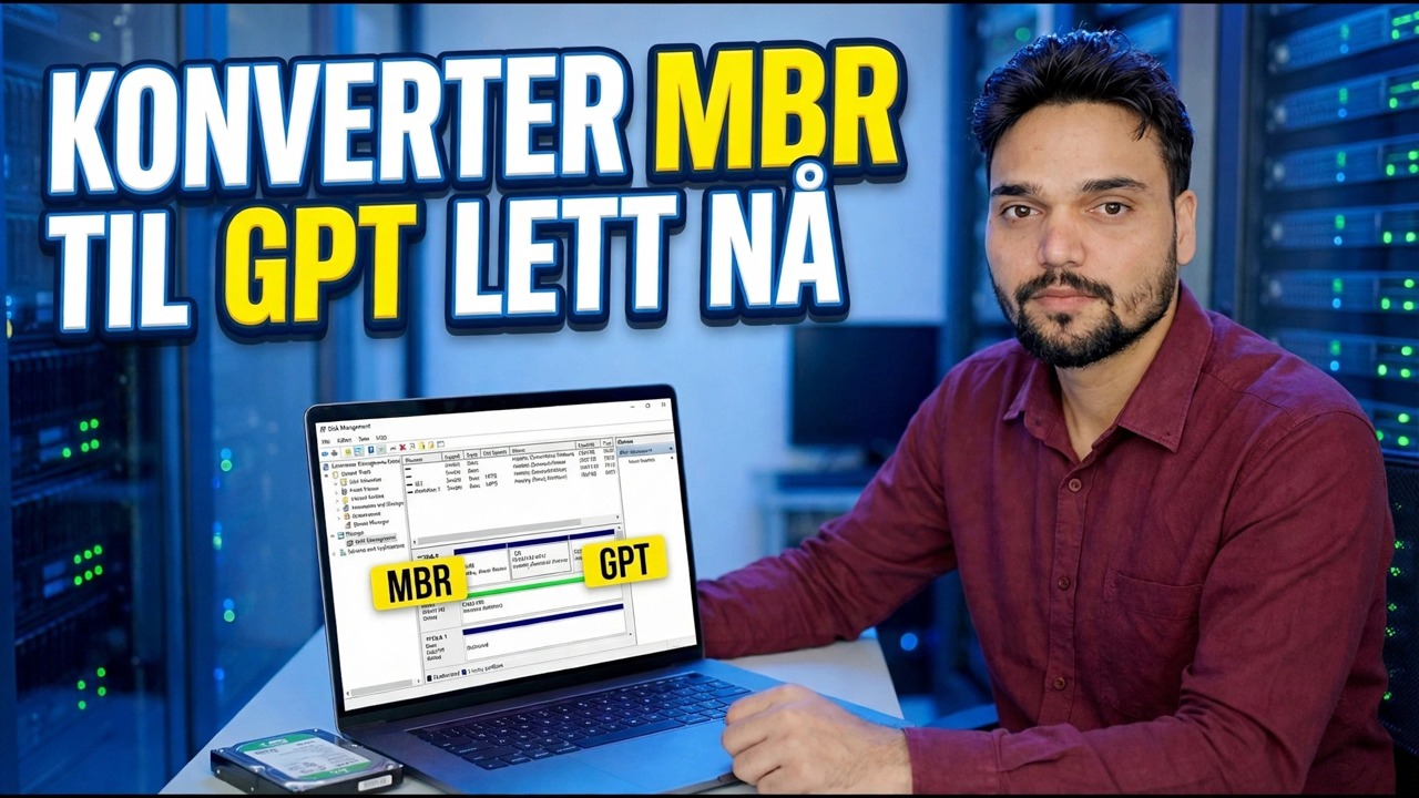 SSD sitter fast i MBR? Konverter til GPT i én kommando