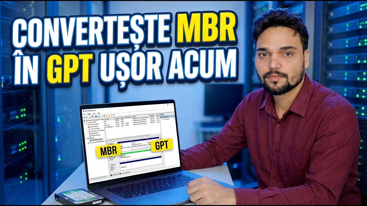 SSD blocat în MBR? Convertiți în GPT într-o singură comandă