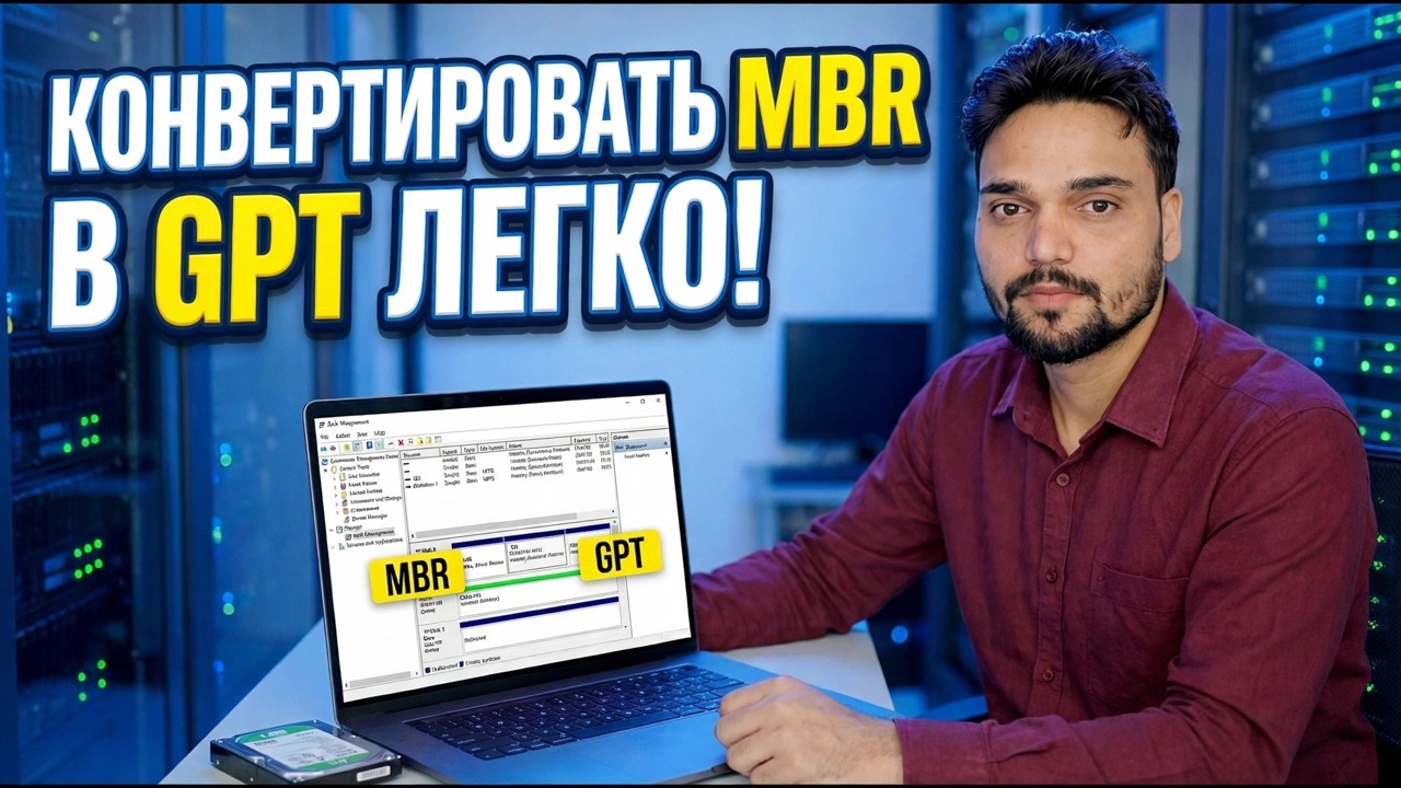 SSD застрял в MBR? Преобразование в GPT одной командой