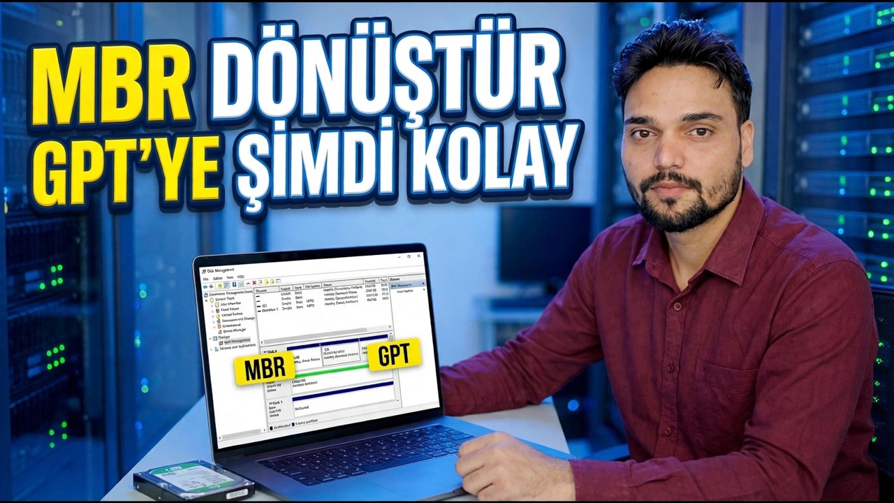 SSD MBR'de mi kaldı? Tek Komutla GPT'ye Dönüştürme
