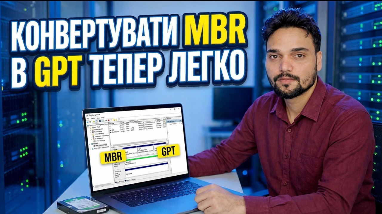 SSD застряг у MBR? Перетворення на GPT однією командою