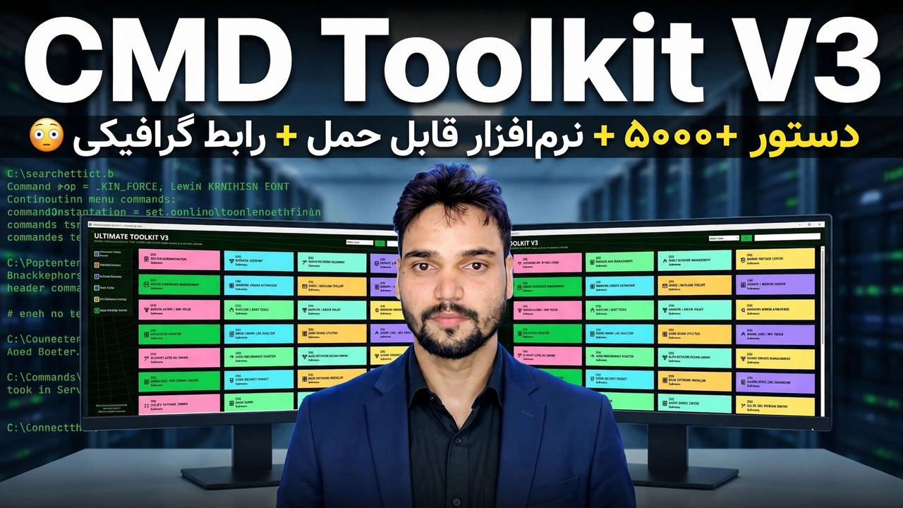 CMD Toolkit V3 😳 رابط کاربری گرافیکی + نرم افزار قابل حمل + 5000+ فرمان