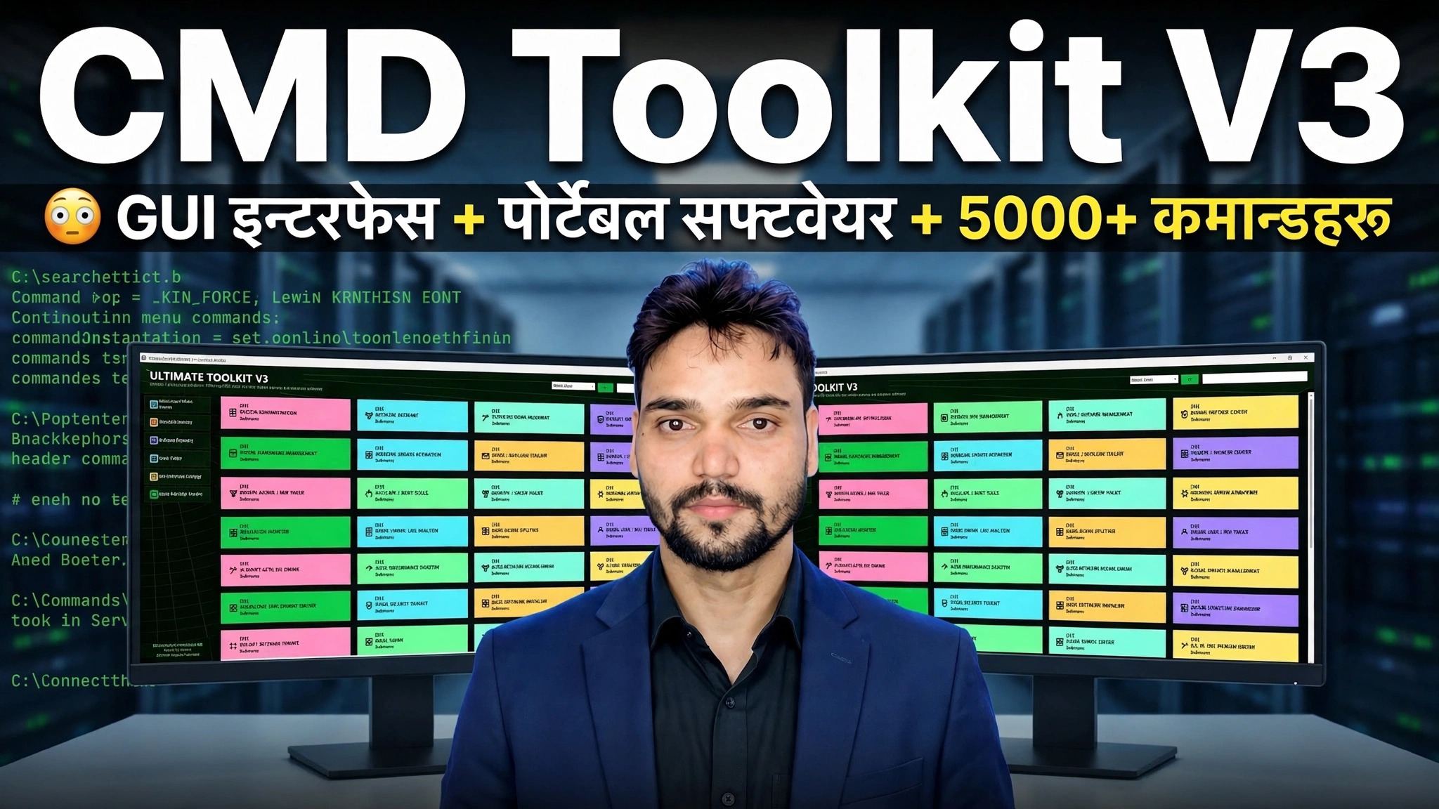CMD Toolkit V3 😳 GUI इन्टरफेस + पोर्टेबल सफ्टवेयर + 5000+ आदेशहरू