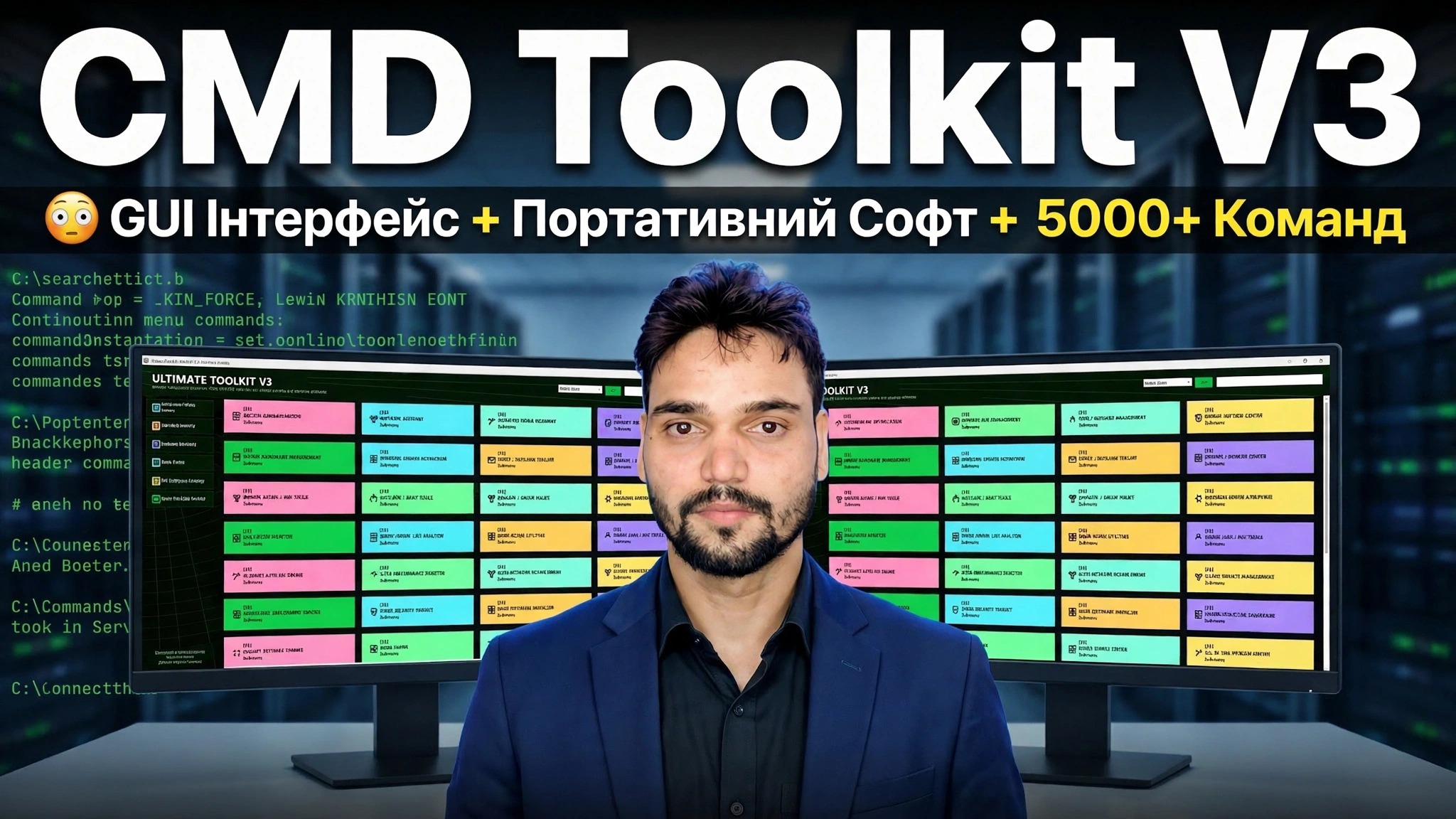 CMD Toolkit V3 😳 Графічний інтерфейс + портативне програмне забезпечення + 5000+ команд