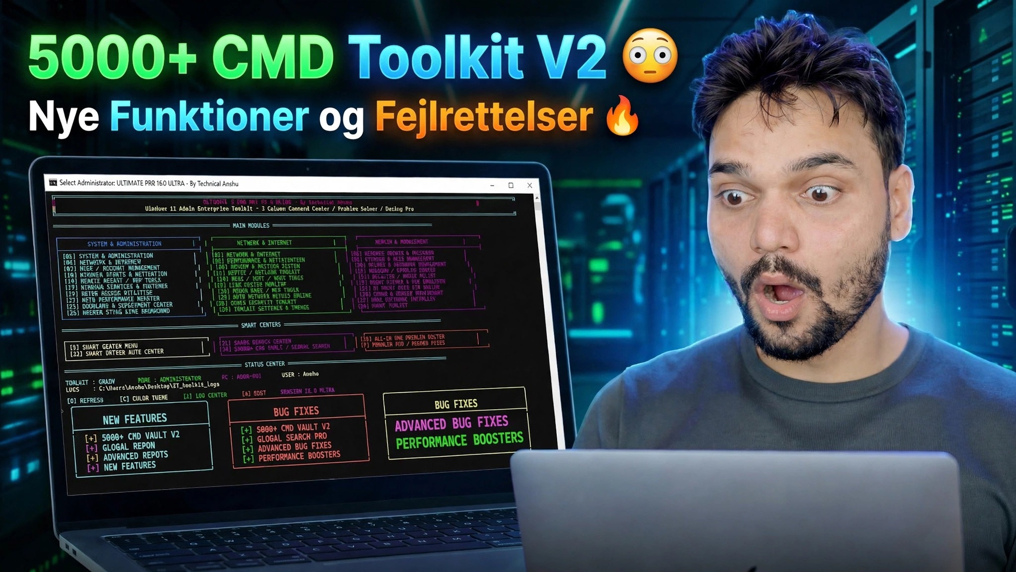 5000+ CMD Toolkit V2 😳 Tilføjet nye funktioner og rettet fejl 🔥