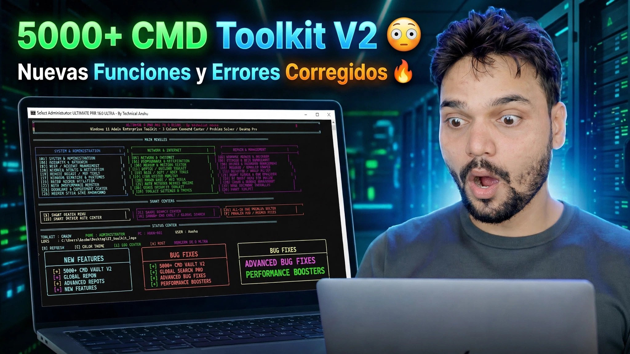 5000+ CMD Toolkit V2 😳 Nuevas funciones agregadas y errores corregidos 🔥