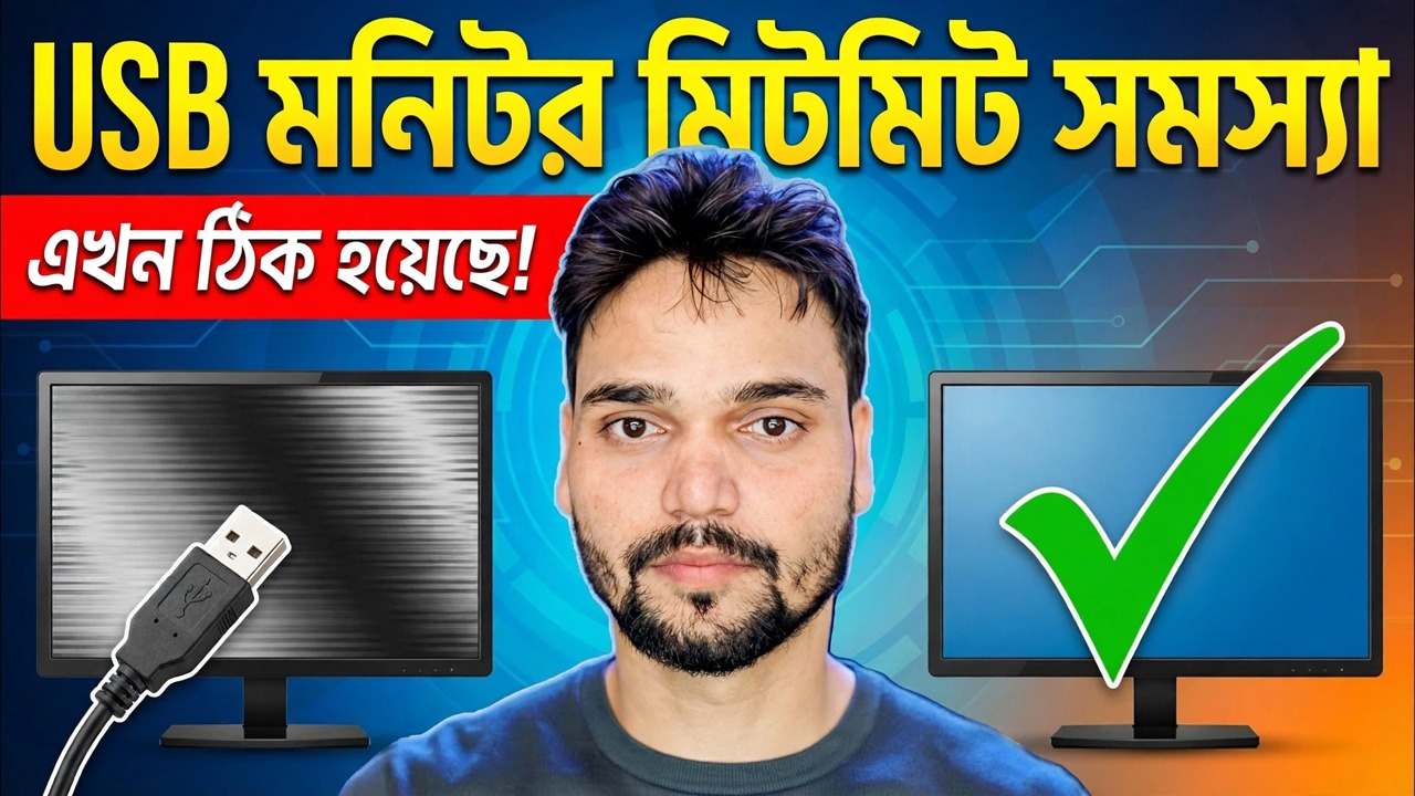 মনিটর ব্লিঙ্ক ইস্যু ফিক্স 😳 ইউএসবি পাওয়ার সমস্যা সমাধান (এসএমপিএস / অ্যাডাপ্টার ট্রিক)