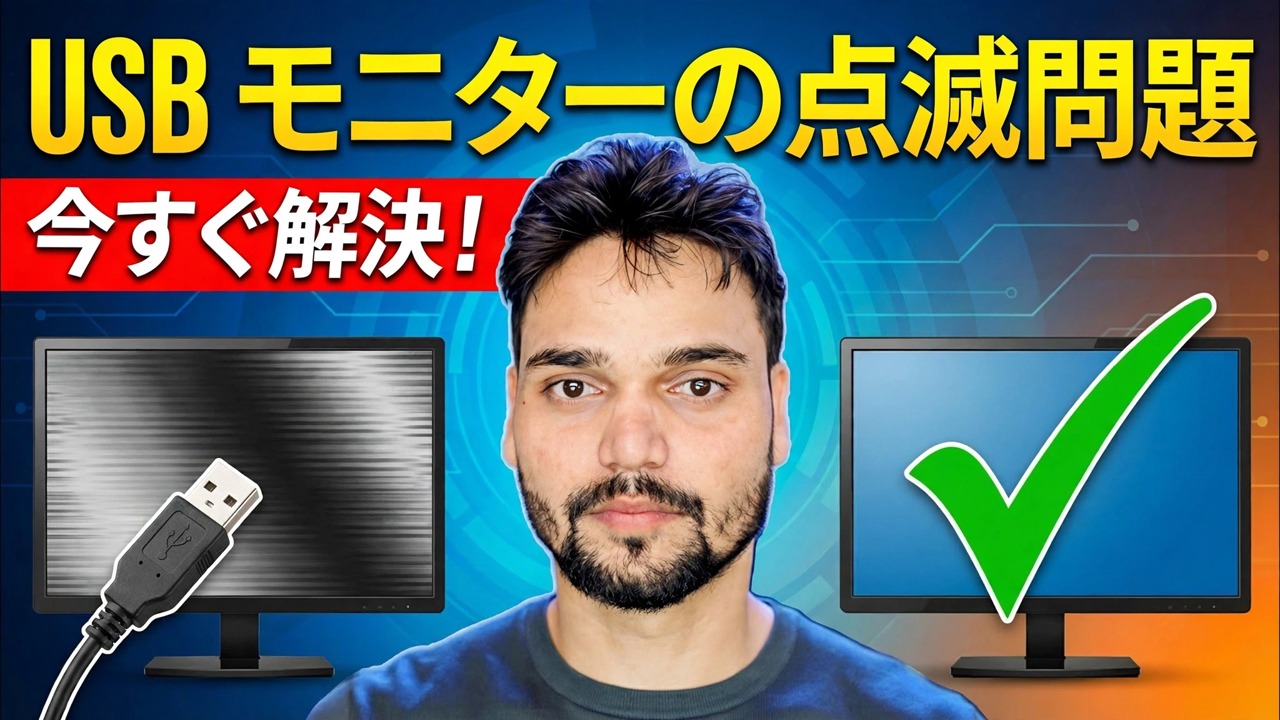 モニターの点滅の問題を修正 😳 USB 電源の問題を解決 (SMPS / アダプターのトリック)