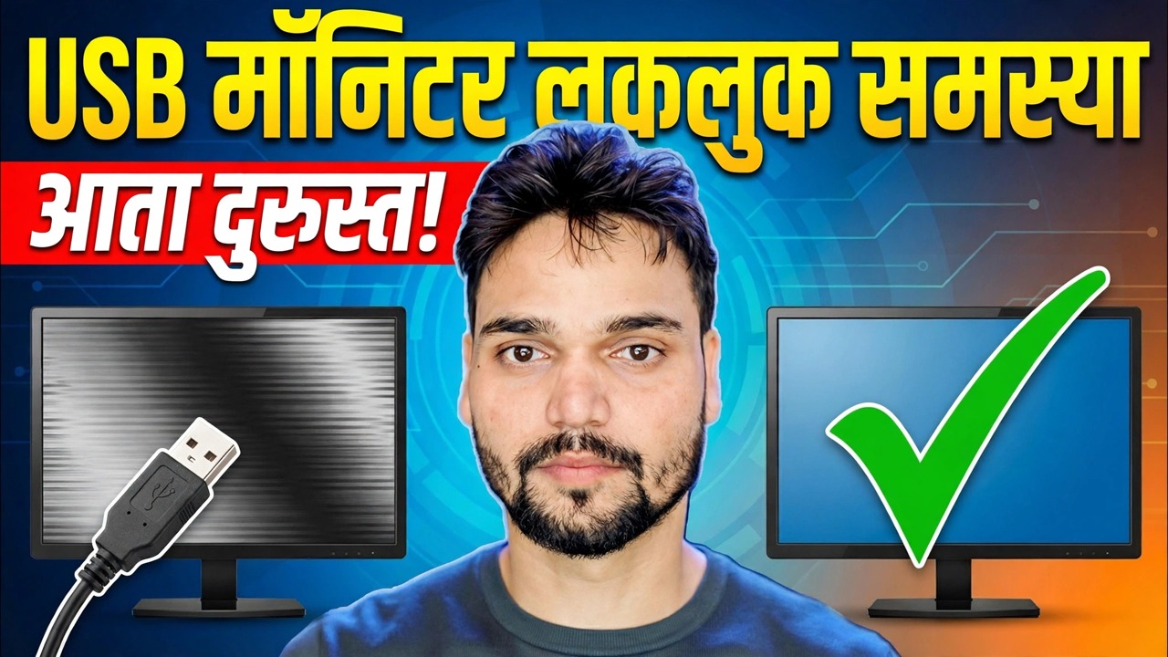 मॉनिटर ब्लिंक समस्या निराकरण 😳 USB पॉवर समस्या सोडवली (SMPS / अडॅप्टर युक्ती)