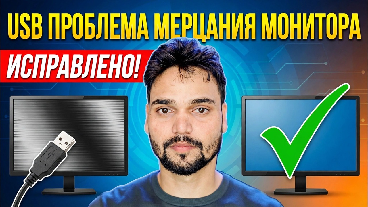 Исправление проблемы с миганием монитора 😳 Проблема с питанием USB решена (трюк с SMPS/адаптером)