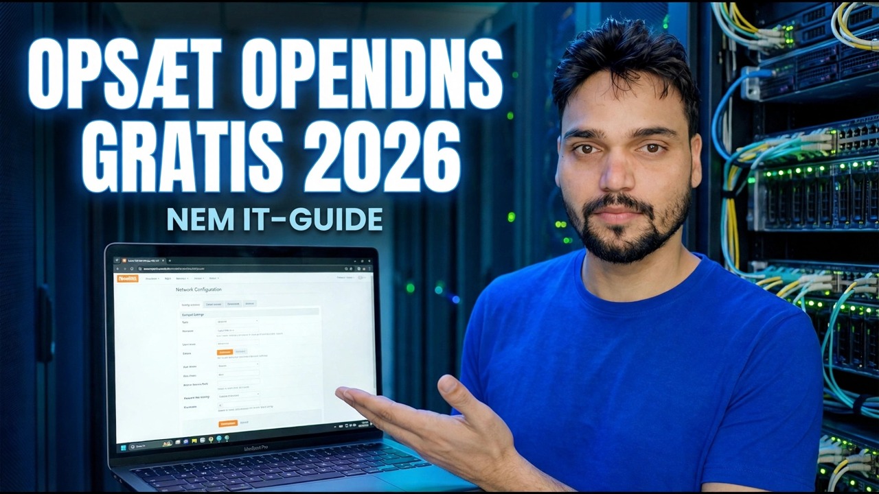 Konfigurer OpenDNS Free 2026 - Beskyt dit netværk mod trusler