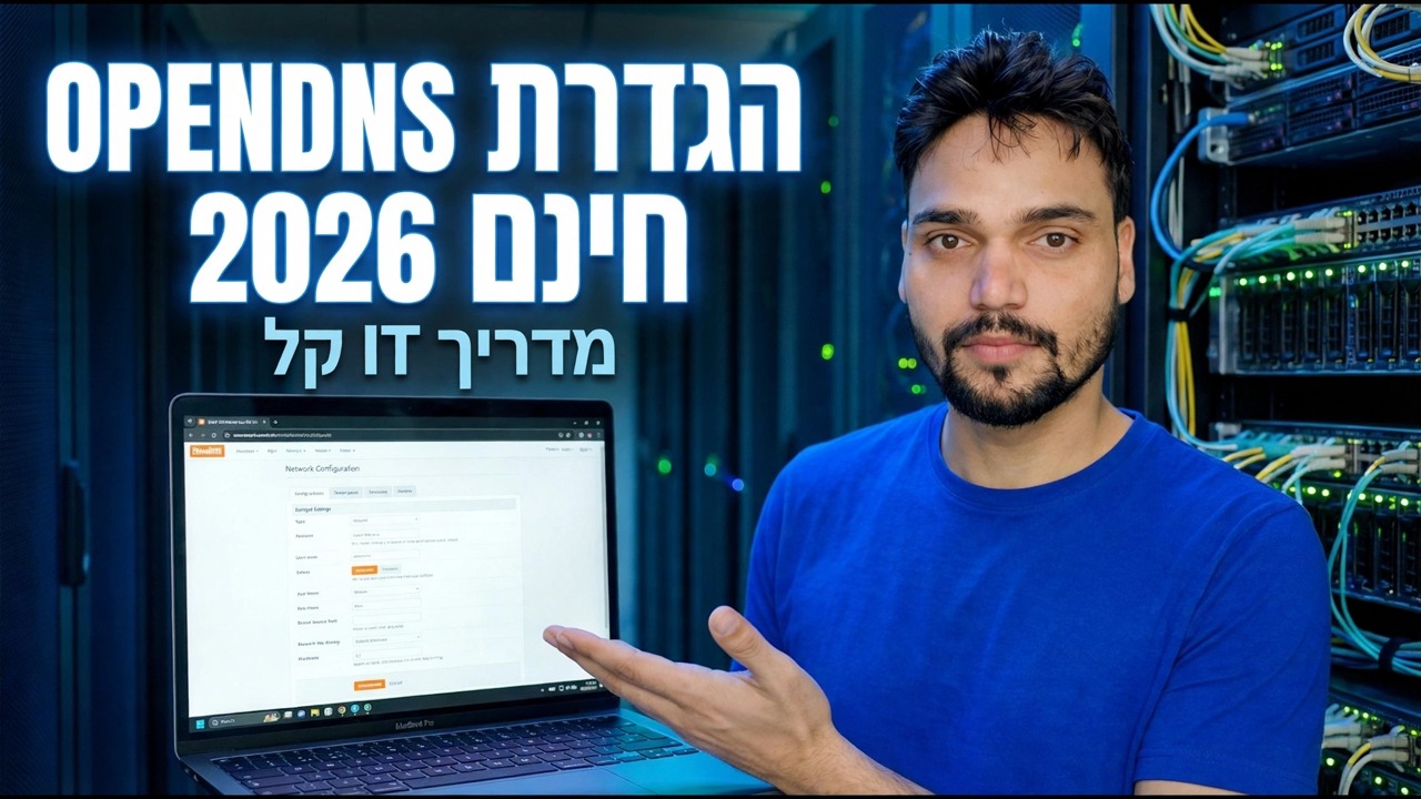 הגדר את OpenDNS Free 2026 - הגן על הרשת שלך מאיומים