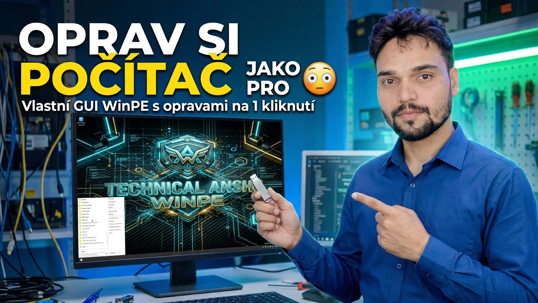 Opravte svůj počítač jako profesionál 😳 Vlastní grafické uživatelské rozhraní WinPE s opravami na jedno kliknutí