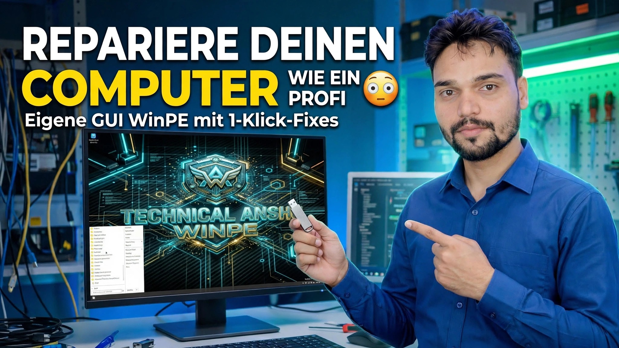 Reparieren Sie Ihren Computer wie ein Profi 😳 Benutzerdefinierte WinPE-GUI mit 1-Klick-Korrekturen