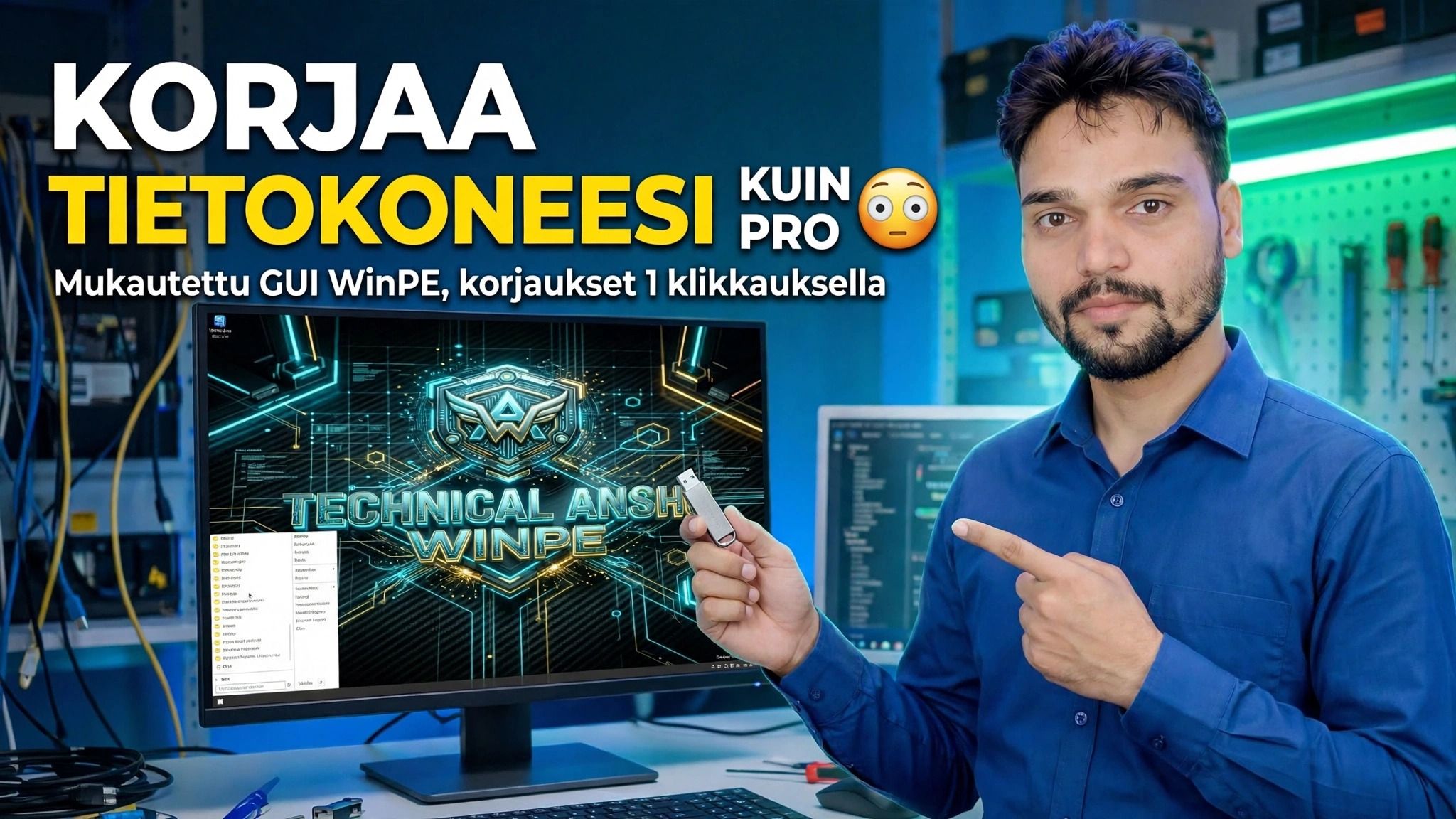 Korjaa tietokoneesi kuin ammattilainen 😳 Mukautettu graafinen käyttöliittymä WinPE yhden napsautuksen korjauksilla