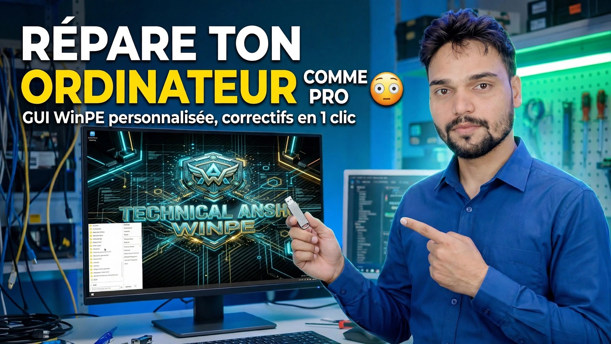 Réparez votre ordinateur comme un pro 😳 Interface graphique personnalisée WinPE avec correctifs en 1 clic