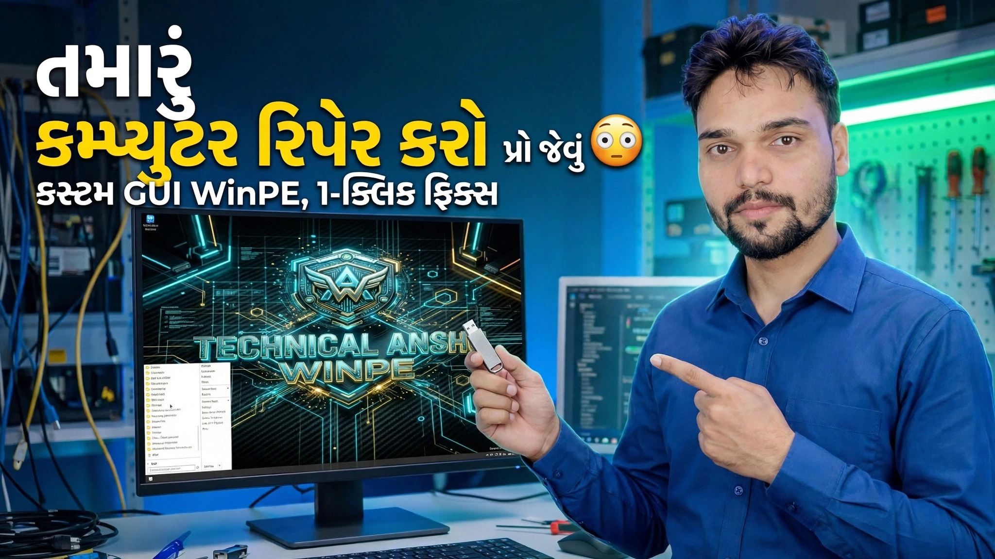 તમારા કમ્પ્યુટરને પ્રોની જેમ રિપેર કરો 😳 કસ્ટમ GUI WinPE 1-ક્લિક ફિક્સેસ સાથે