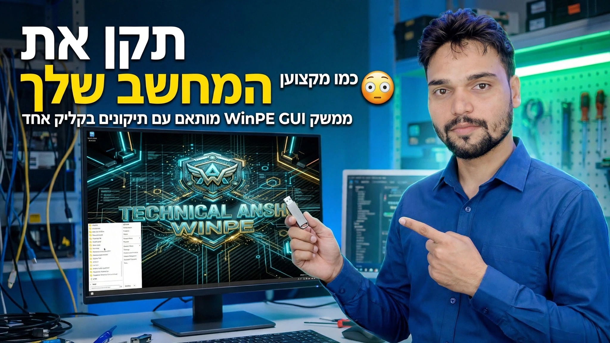 תקן את המחשב שלך כמו מקצוען 😳 GUI מותאם אישית WinPE עם תיקונים בלחיצה אחת