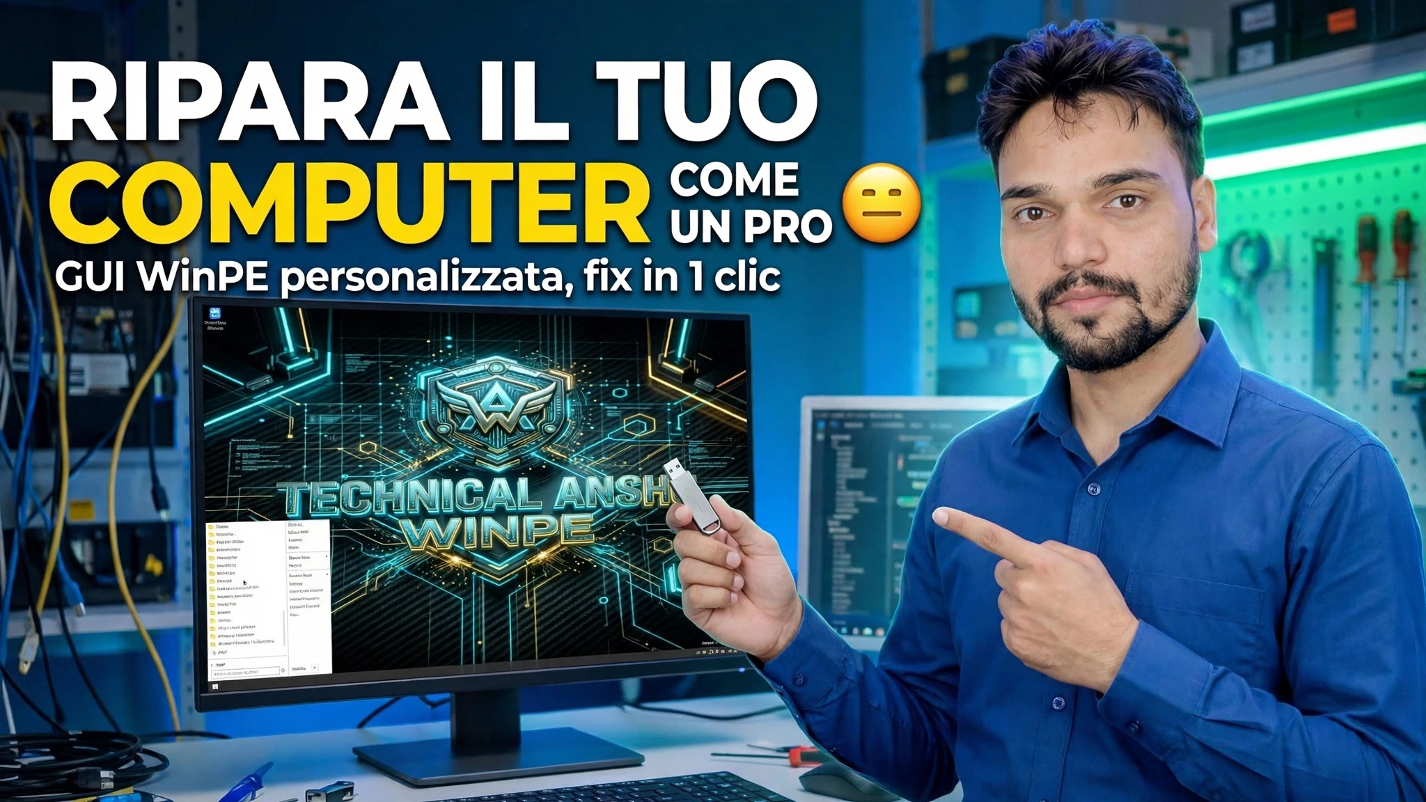 Ripara il tuo computer come un professionista 😳 GUI personalizzata WinPE con correzioni in 1 clic