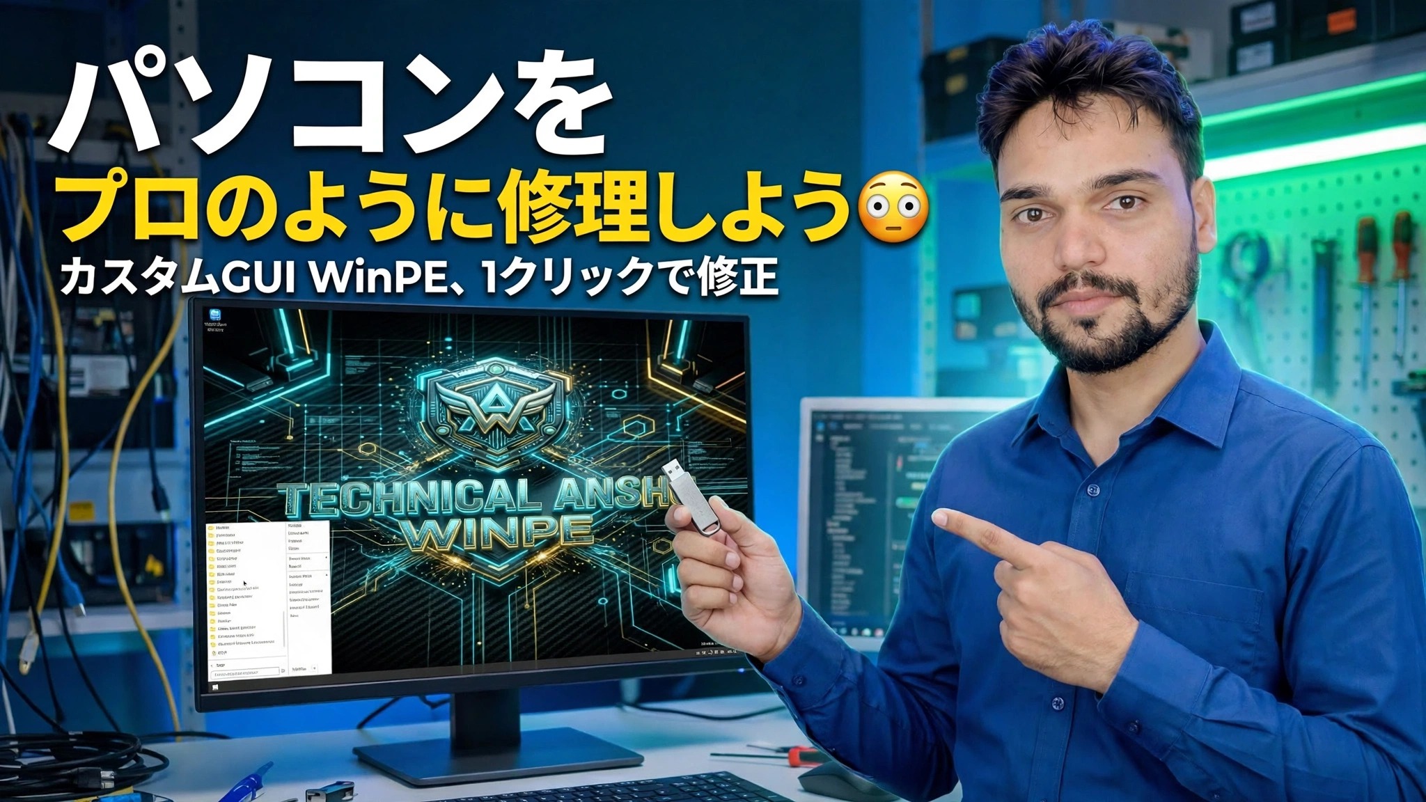プロのようにコンピューターを修復 😳 1 クリックで修正できるカスタム GUI WinPE