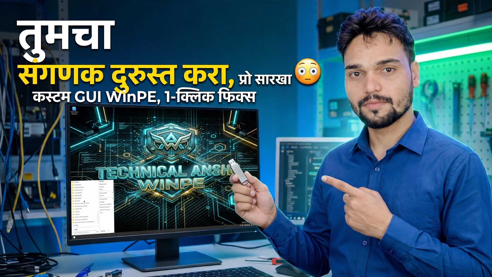 1-क्लिक फिक्सेससह तुमचा संगणक प्रो 😳 कस्टम GUI WinPE प्रमाणे दुरुस्त करा