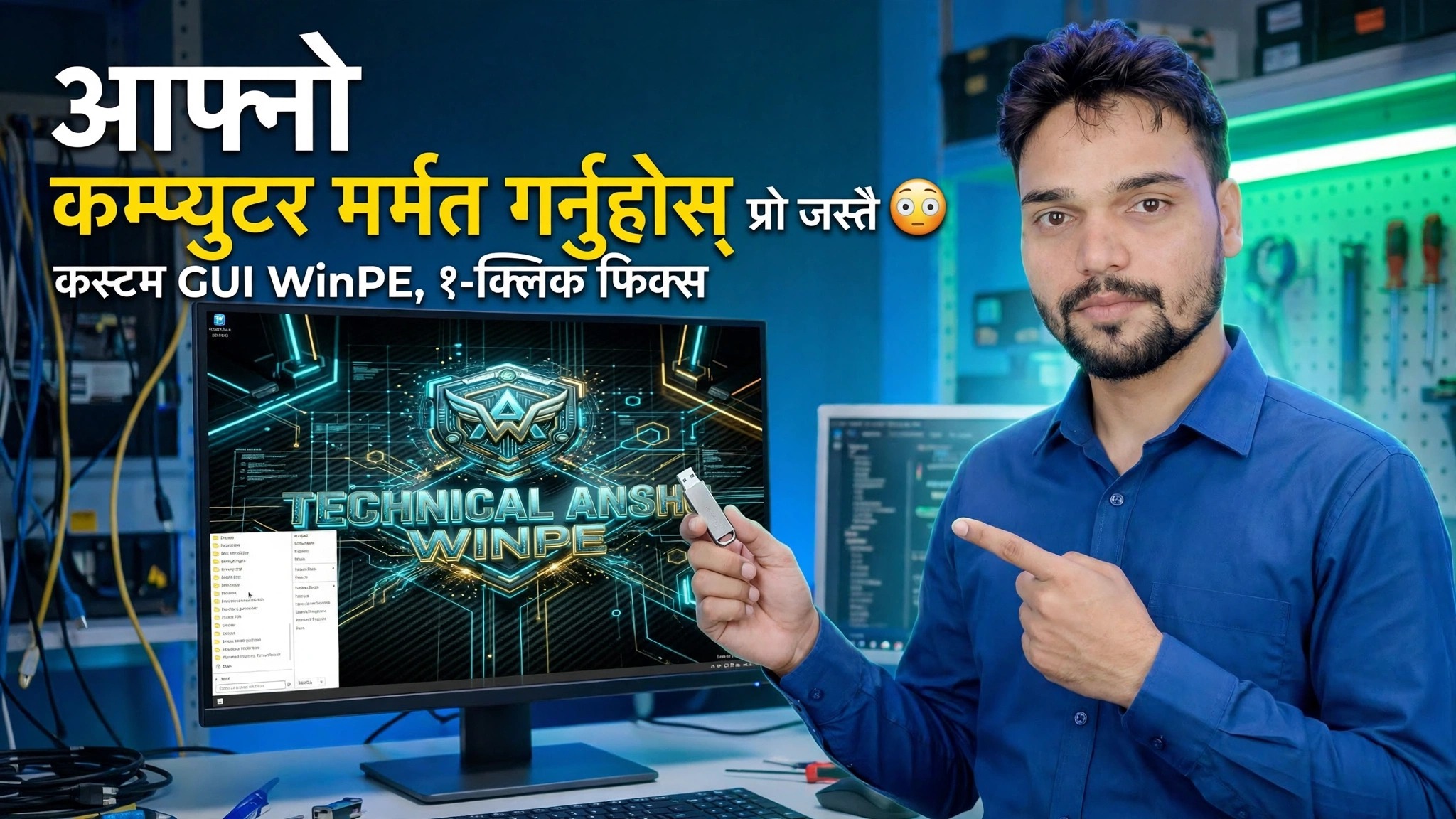 आफ्नो कम्प्युटरलाई प्रो जस्तै मर्मत गर्नुहोस् 😳 कस्टम GUI WinPE 1-क्लिक फिक्सहरूसँग