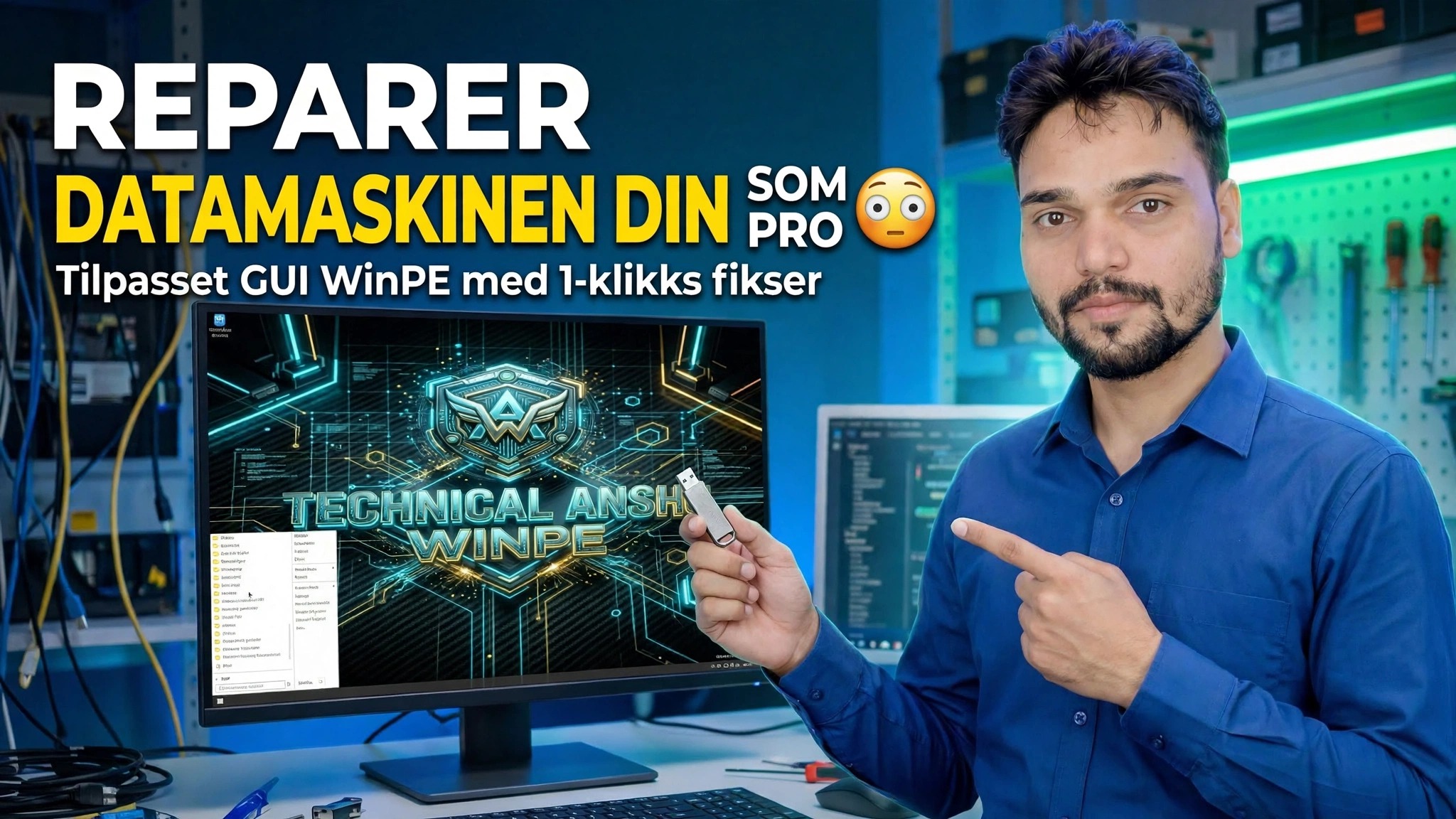 Reparer datamaskinen din som en proff 😳 Egendefinert GUI WinPE med 1-klikks rettelser