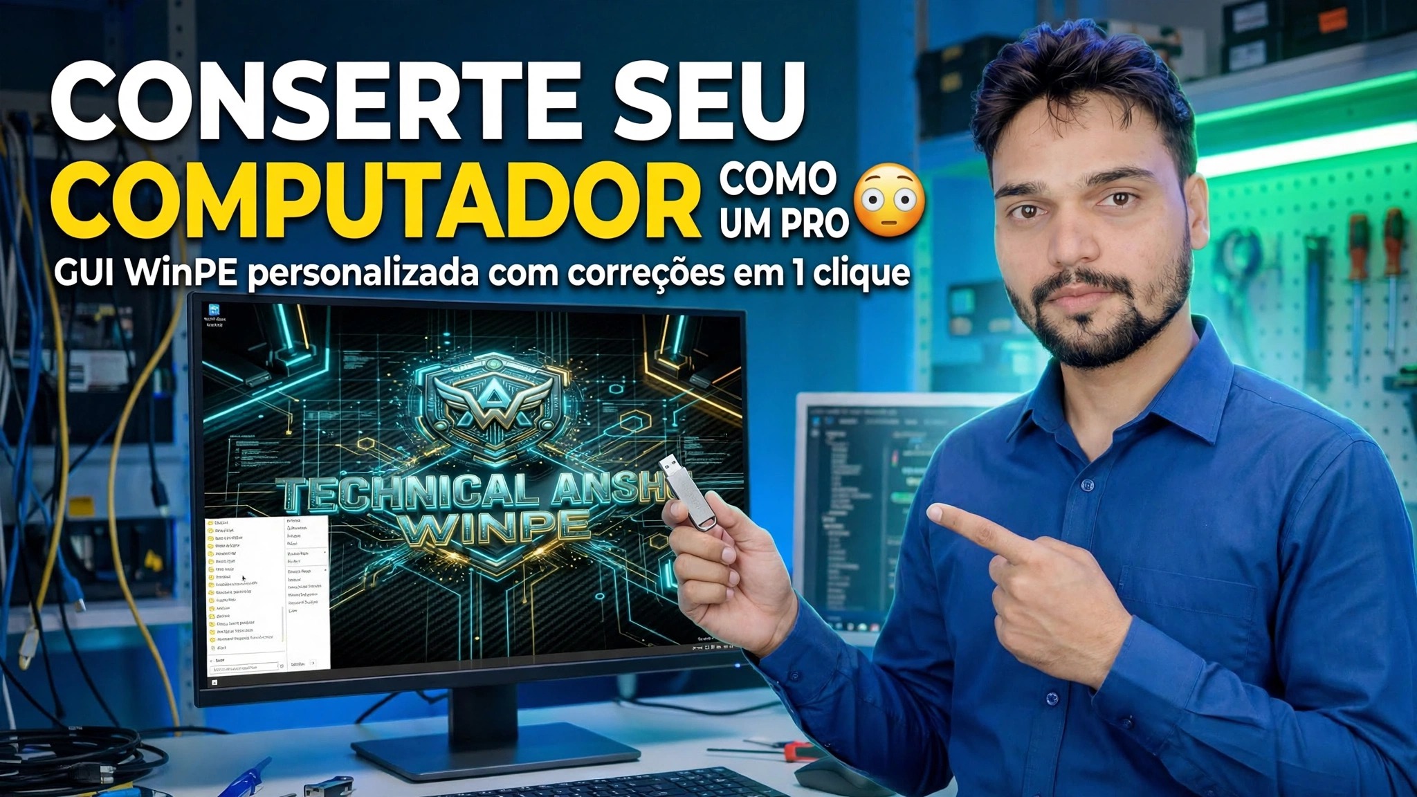 Repare seu computador como um profissional 😳 GUI personalizada WinPE com correções de 1 clique