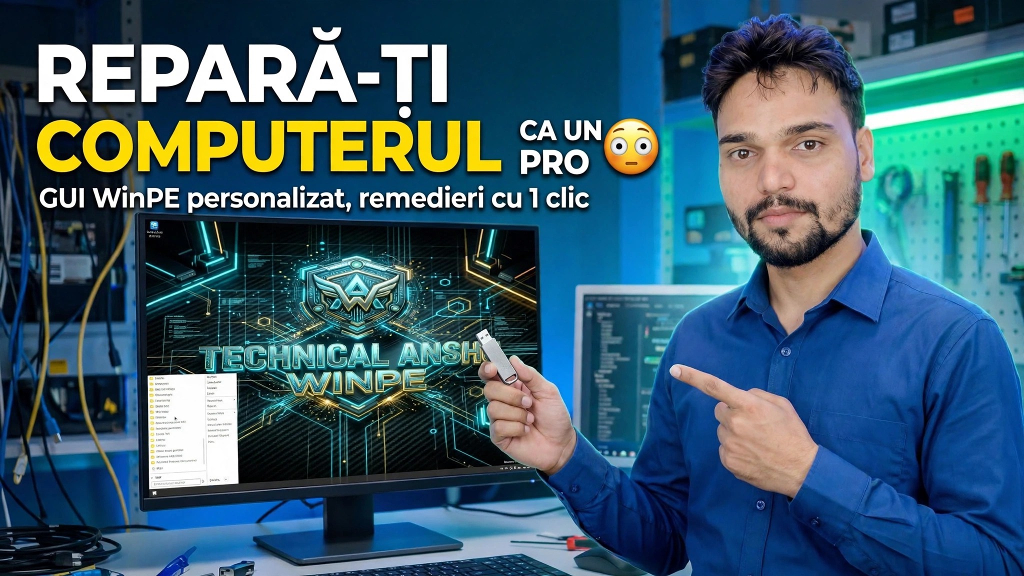 Reparați-vă computerul ca un profesionist 😳 GUI personalizat WinPE cu remedieri cu un singur clic