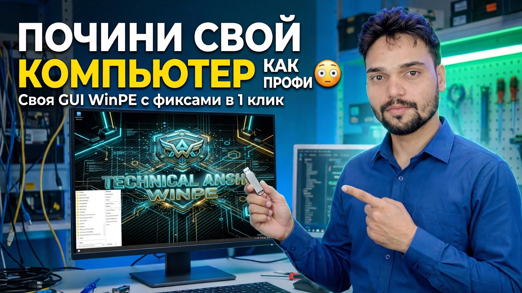Ремонтируйте свой компьютер как профессионал 😳 Пользовательский графический интерфейс WinPE с исправлениями в один клик