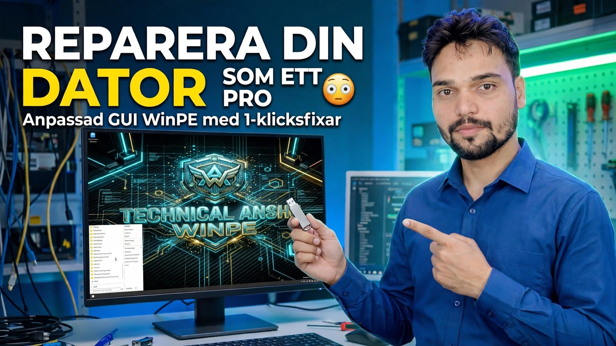 Reparera din dator som ett proffs 😳 Anpassat GUI WinPE med 1-klicksfixar