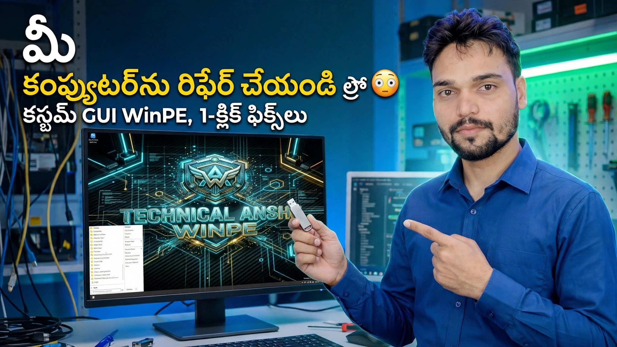 1-క్లిక్ పరిష్కారాలతో ప్రో 😳 కస్టమ్ GUI WinPE లాగా మీ కంప్యూటర్‌ను రిపేర్ చేయండి