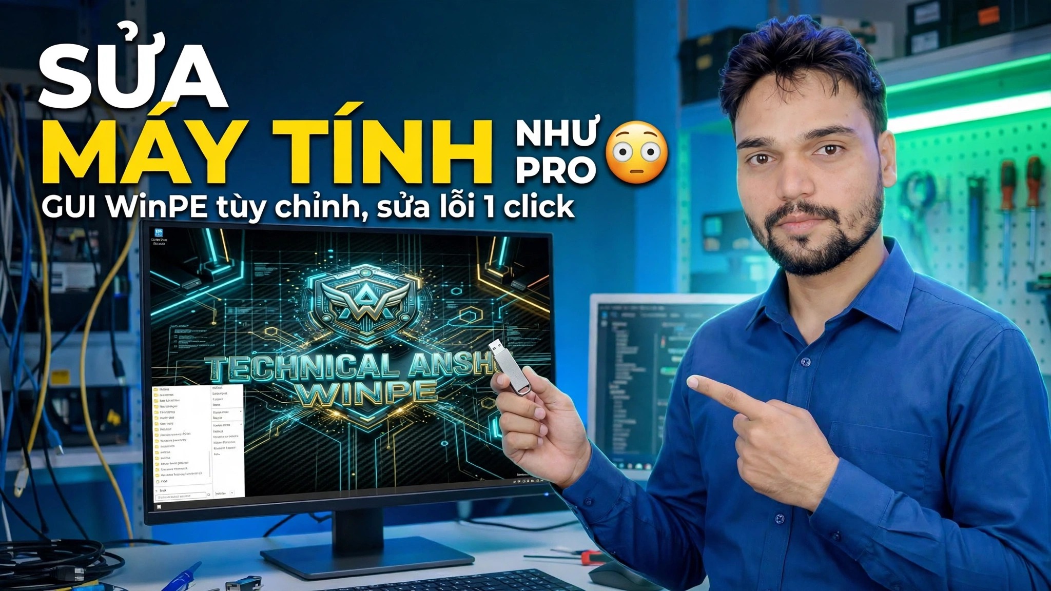 Sửa chữa máy tính của bạn như một người chuyên nghiệp 😳 GUI WinPE tùy chỉnh với các bản sửa lỗi chỉ bằng 1 cú nhấp chuột