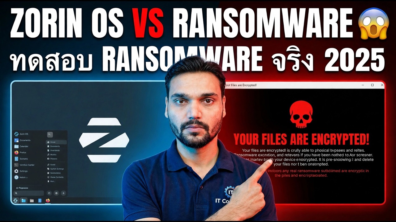 การทดสอบ Zorin OS Ransomware ปี 2025 - การป้องกันและการตรวจสอบ