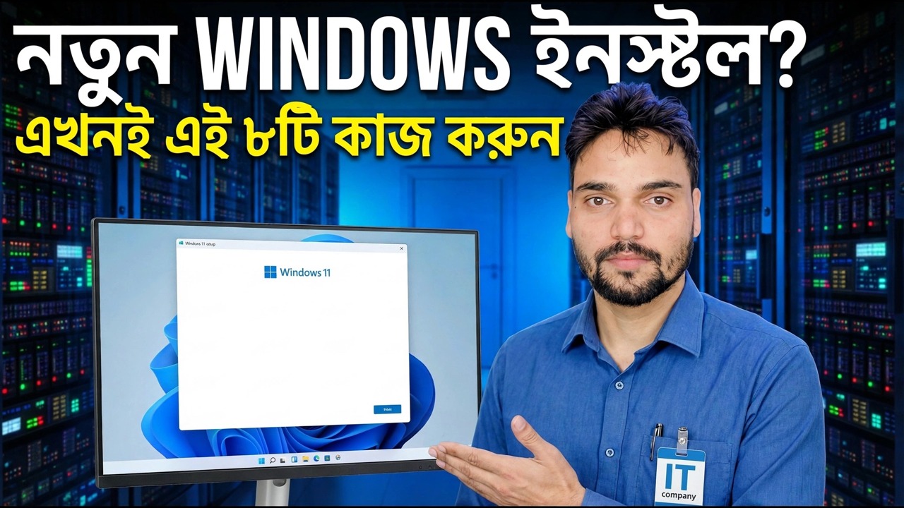 নতুন উইন্ডোজ ইন্সটল করবেন? প্রয়োজনীয় সেটআপ এবং অপ্টিমাইজেশান পদক্ষেপ