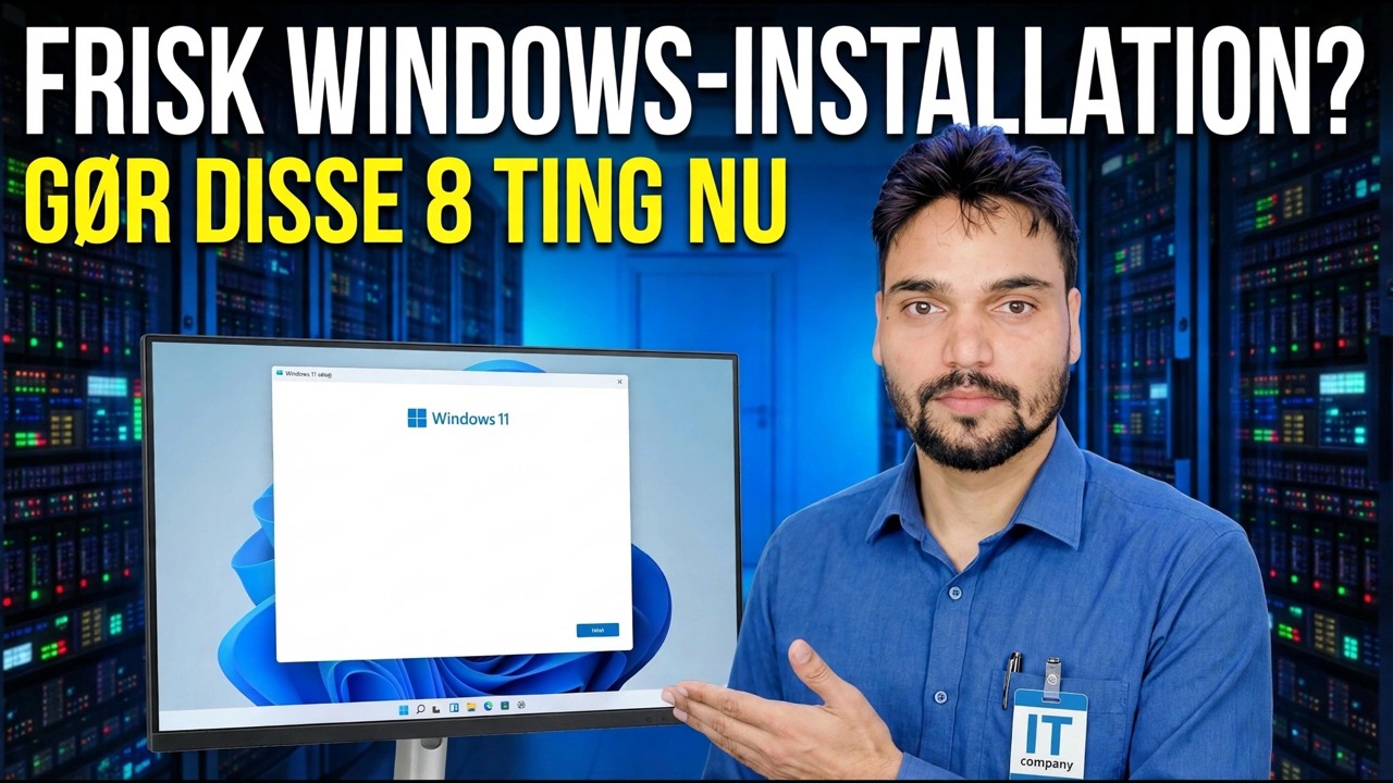 Ny Windows-installation? Vigtige opsætnings- og optimeringstrin