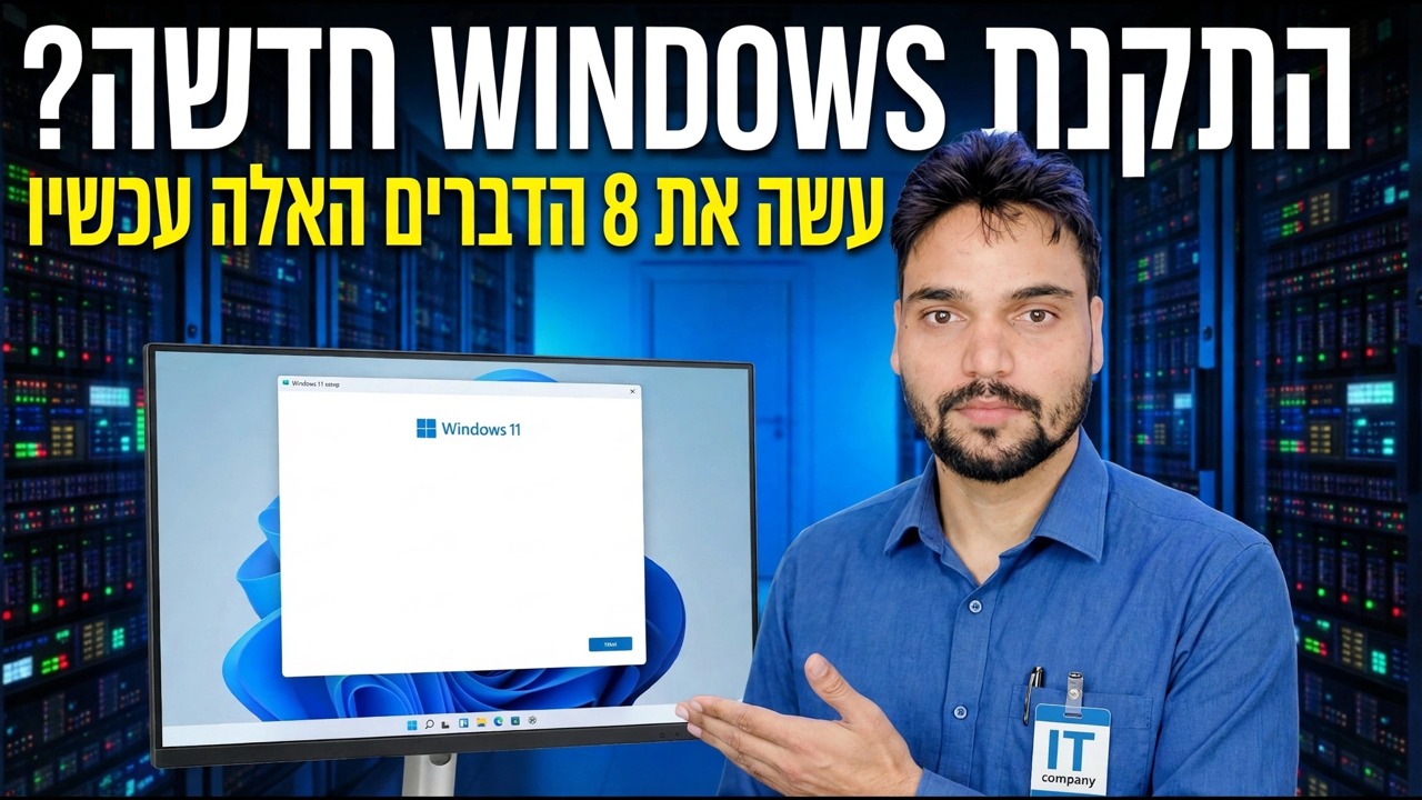 התקנת Windows חדשה? שלבי הגדרה ואופטימיזציה חיוניים